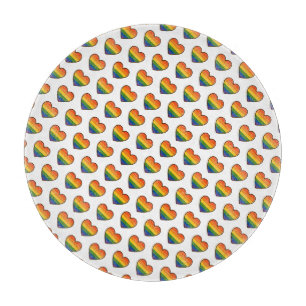 Tabla De Cortar Kawaii LGBTQ+ Corazón del Orgullo