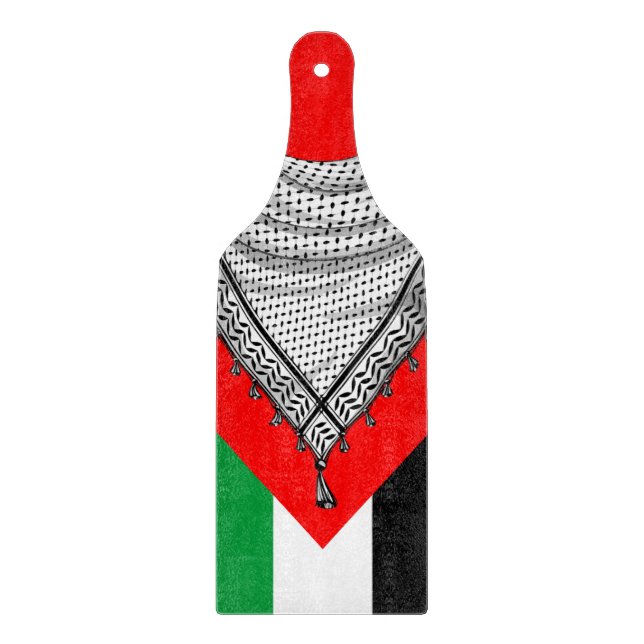 Tabla De Cortar Keffiyeh palestino Scarf tejido tradicional (Anverso)