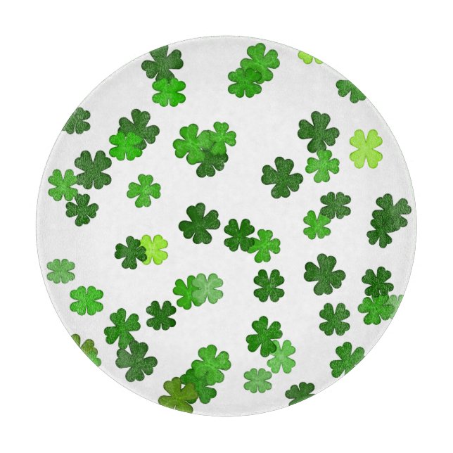 Tabla De Cortar Kelly verde “Tréboles que caen”  (Anverso)