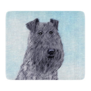 Tabla De Cortar Kerry Blue Terrier Pintura Cute Original Perro Art