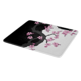 Tabla De Cortar Kimono japonés Sakura negro y rosa blanco