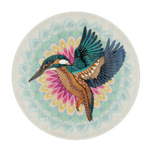 Tabla De Cortar kingfisher mandala