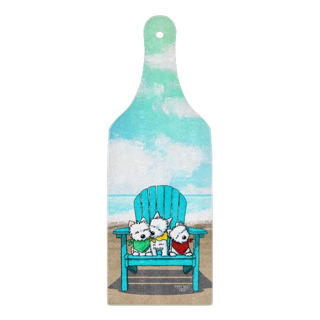 Tabla De Cortar KiniArt Beach Westies (Anverso)