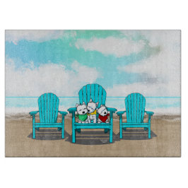 Tabla De Cortar KiniArt Beach Westies
