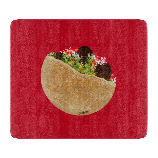 Tabla De Cortar KiniArt Falafel Sandwich (Anverso)