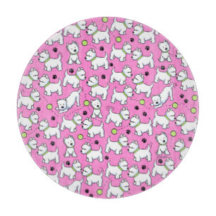 Tabla De Cortar KiniArt Playful Westies