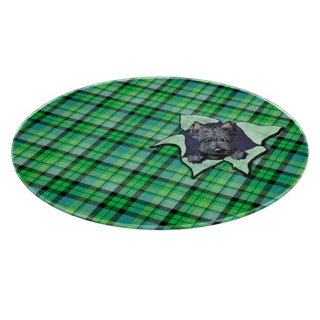 Tabla De Cortar KiniArt Scottie Plaid (Borde)