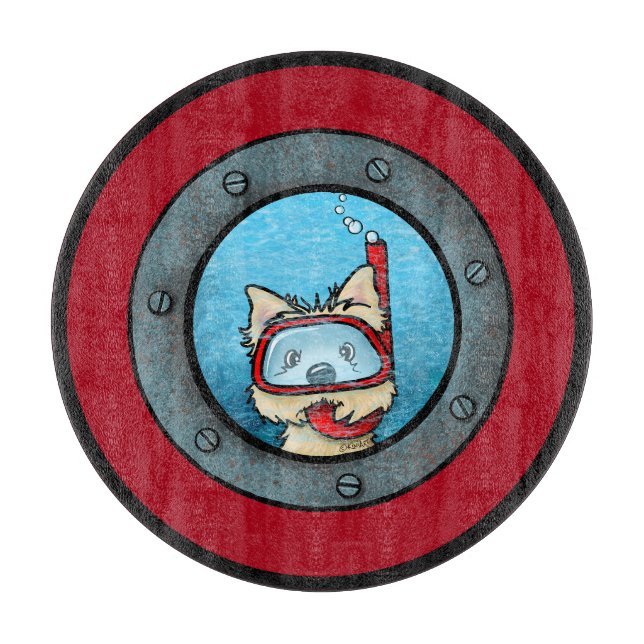Tabla De Cortar KiniArt Snorkel Cairn Terrier (Anverso)