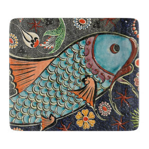 Tabla De Cortar Koi Mosaic