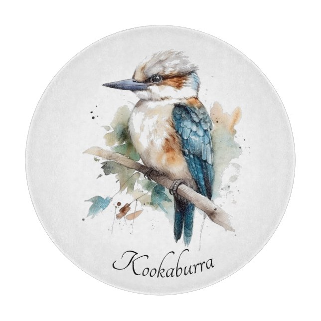 Tabla De Cortar Kookaburra azul verdadero, personalizado (Anverso)