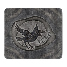 Tabla De Cortar Krähe Crow Rabe ruft KRÄH!