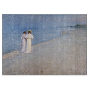 Tabla De Cortar Kroyer - Noche de verano en la playa de Skagen