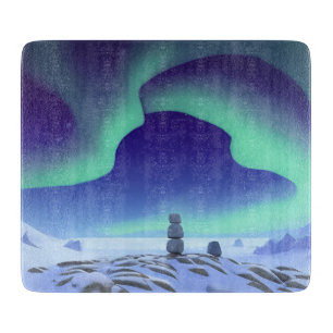 Tabla De Cortar La Aurora Borealis: Luces Bailarinas Del Norte