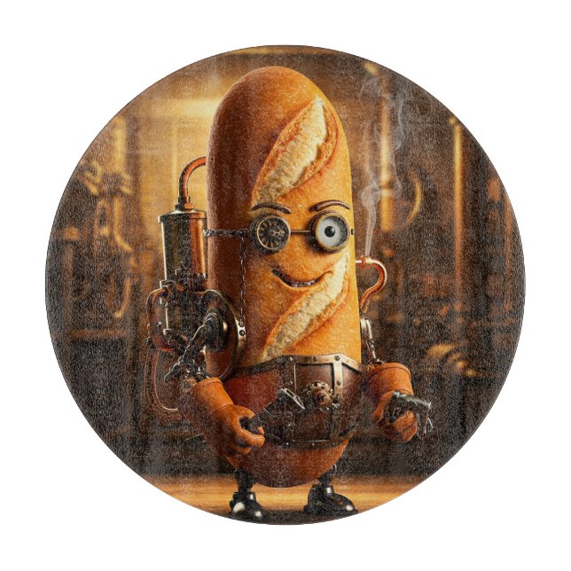 Tabla De Cortar La Baguette Steampunk (Anverso)