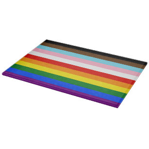 Tabla De Cortar La bandera del orgullo de once franjas de Slippery