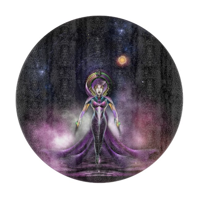 Tabla De Cortar La Belleza De Trilia Fractal Art Retrato (Anverso)