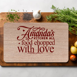 Tabla De Cortar La cocina de Amanda toda la comida picada con amor