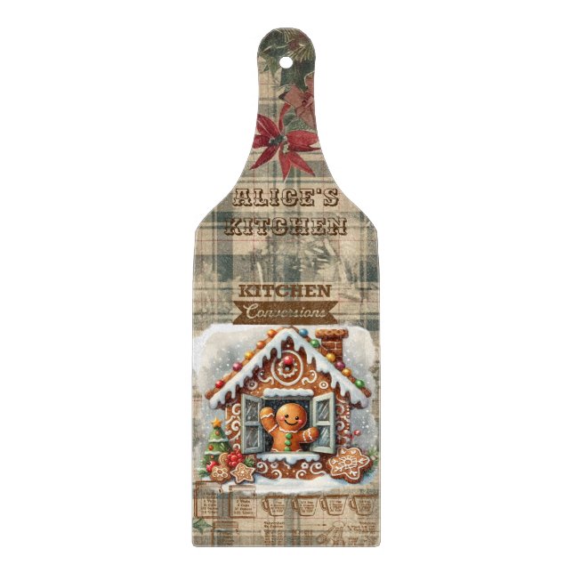 Tabla De Cortar ¡La cocina es divertida! Personalizable Gingerman  (Anverso)