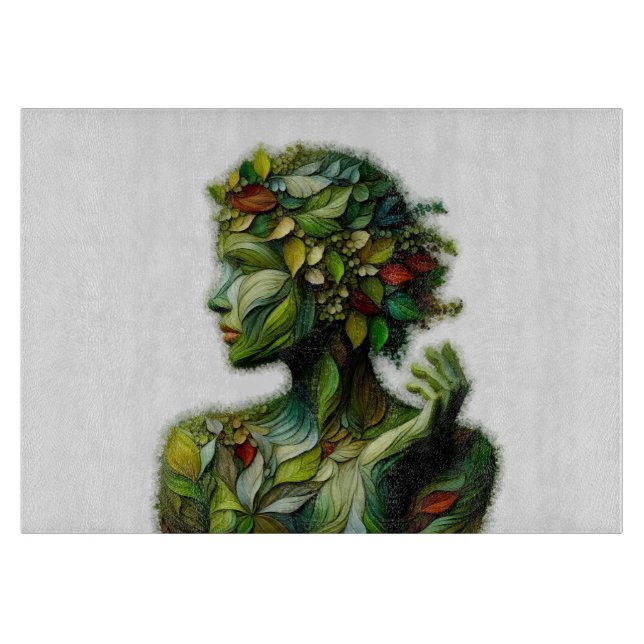 Tabla De Cortar La Dama Verde - Fondo Blanco (Anverso)