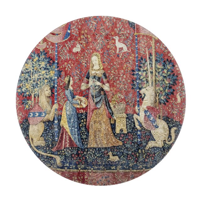 Tabla De Cortar La dama y el unicornio, olores (Anverso)
