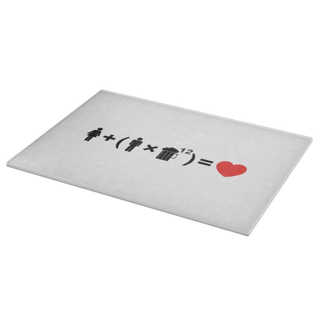 Tabla De Cortar La ecuación del amor para los hombres (Borde)