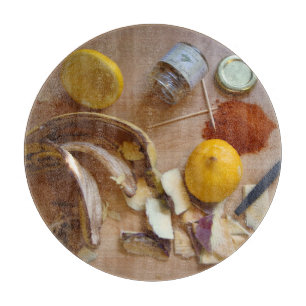 Tabla De Cortar la foto de la verdura desordenada de la cocina