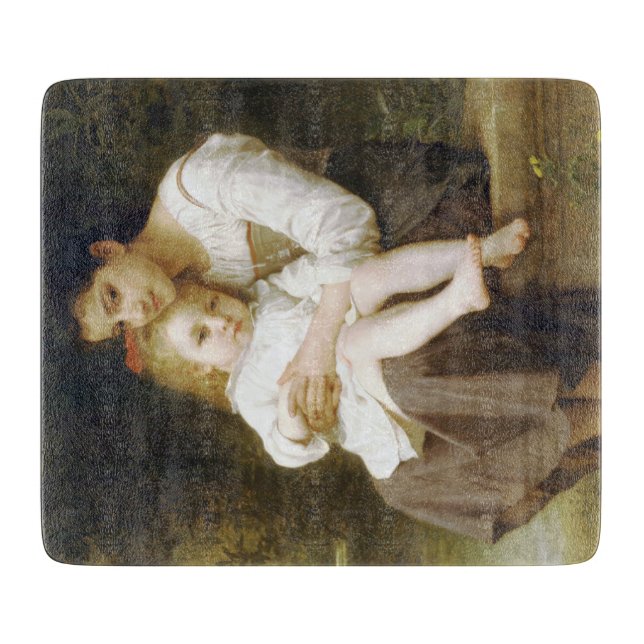 Tabla De Cortar La hermana mayor (por William Bouguereau) (Anverso)