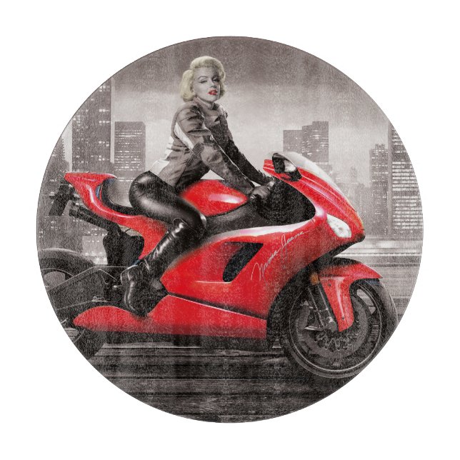 Tabla De Cortar La motocicleta de Marilyn (Anverso)