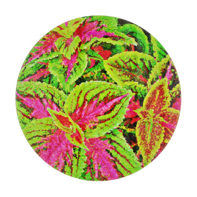 Tabla De Cortar La naturaleza vibrante deja el patrón (Anverso)