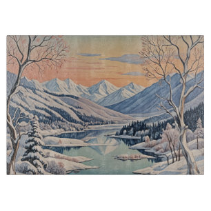 Tabla De Cortar La tranquilidad del invierno