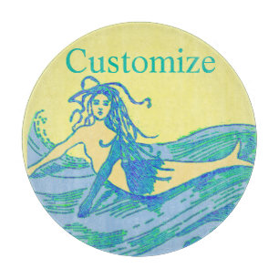 Tabla De Cortar La vendimia de sirena de vintage Waveried Thunder_