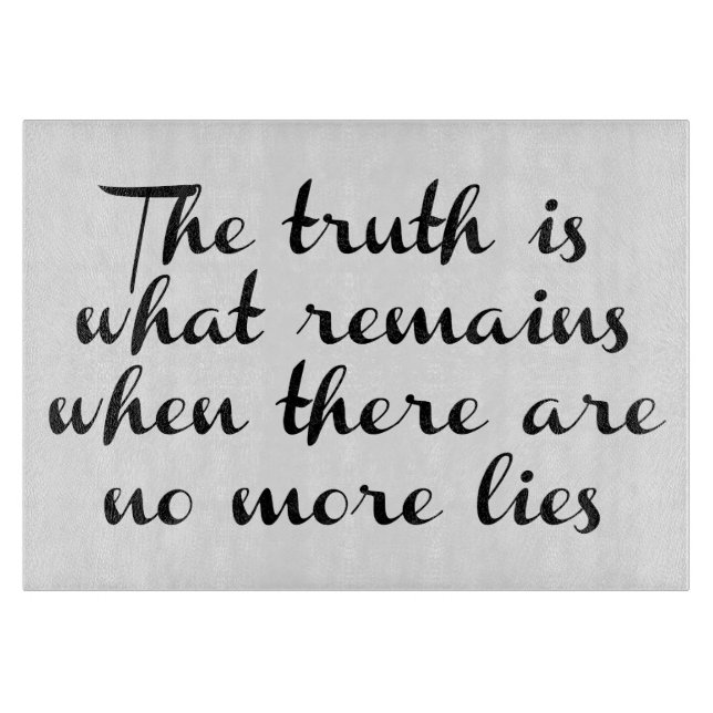 Tabla De Cortar La verdad permanece (Anverso)