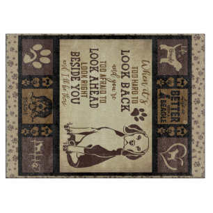 Tabla De Cortar La Vida Es Mejor Con Beagle Dog Blanket,