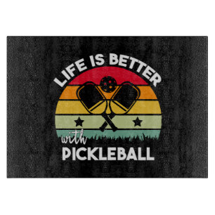 Tabla De Cortar La vida es mejor con Pickleball