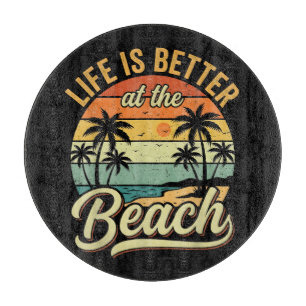 Tabla De Cortar La vida es mejor en la playa vacaciones de verano