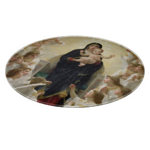 Tabla De Cortar La Virgen con Angels, 1900