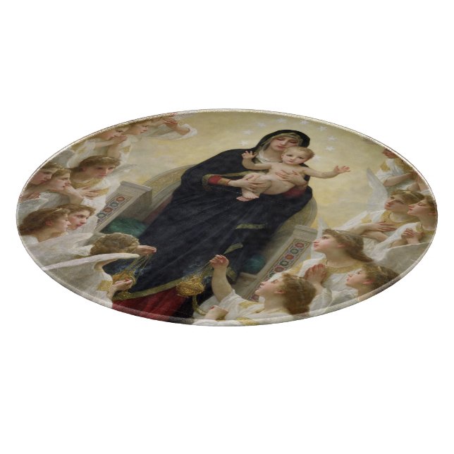 Tabla De Cortar La Virgen con Angels, 1900 (Borde)