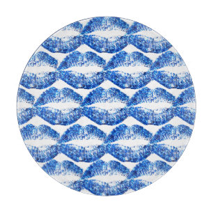 Tabla De Cortar Labios Purpurinas azules #4