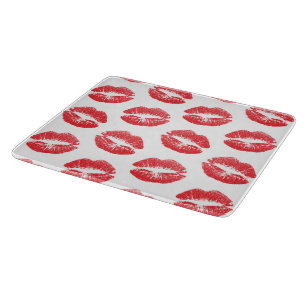 Tabla De Cortar Labios Rojos, Patrón De Labios, Labial Rojo, Beso