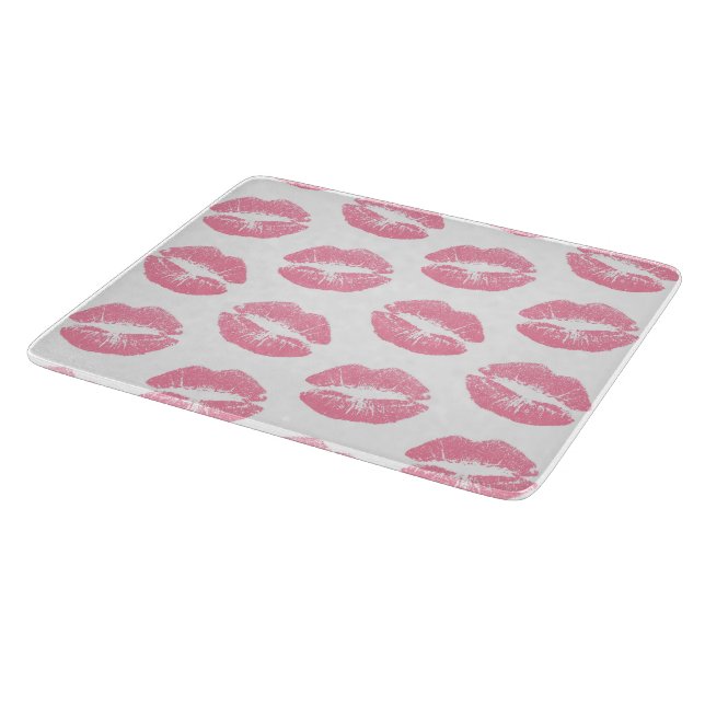 Tabla De Cortar Labios rosados, patrón de labios, lápiz de labios  (Borde)