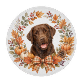 Tabla De Cortar Labrador Chocolate Otoño