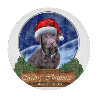 Tabla De Cortar Labrador Recuperador Navidades