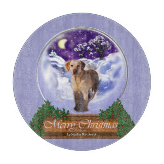 Tabla De Cortar Labrador Recuperador Navidades