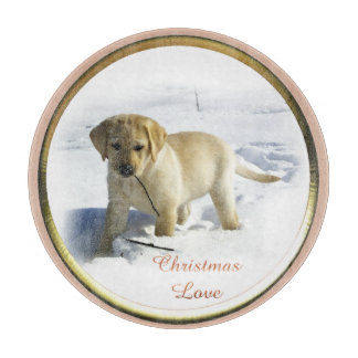 Tabla De Cortar Labrador Recuperador Navidades