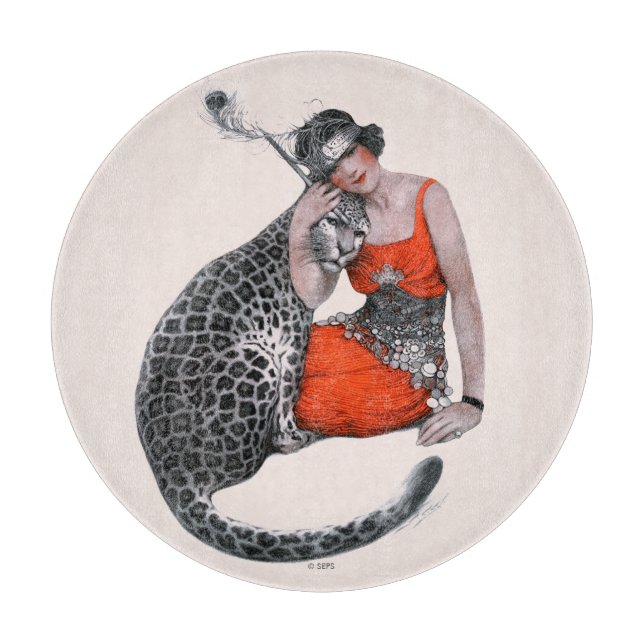 Tabla De Cortar Lady y Leopard (Anverso)