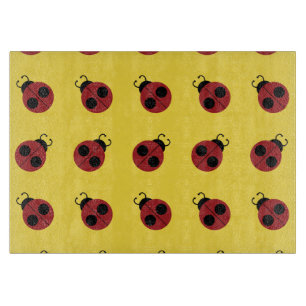 Tabla De Cortar Ladybug 60s retro fresco amarillo