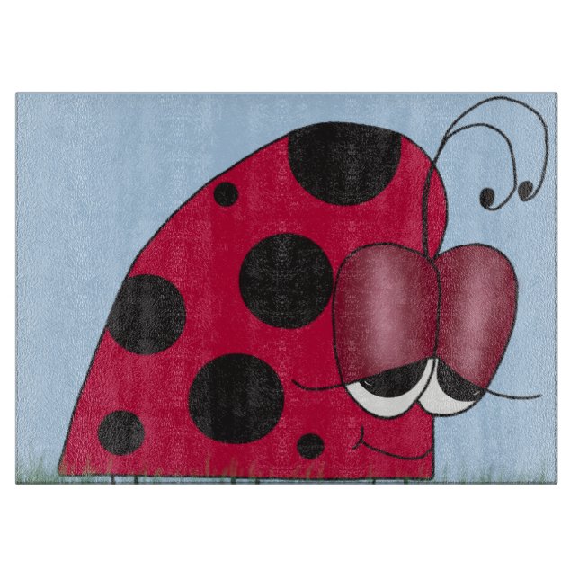 Tabla De Cortar Ladybug gracioso y eufórico (Anverso)