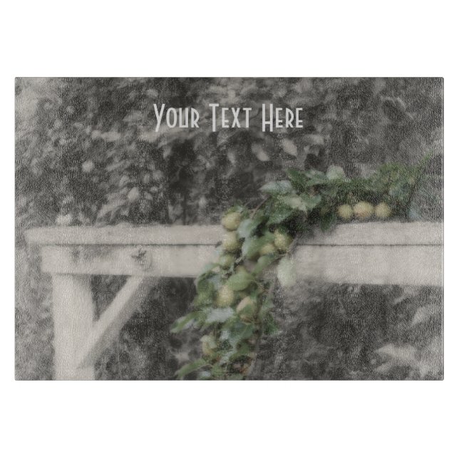 Tabla De Cortar Lágrimas Y Golpes En Naturaleza Blanca Y Negra (Anverso)