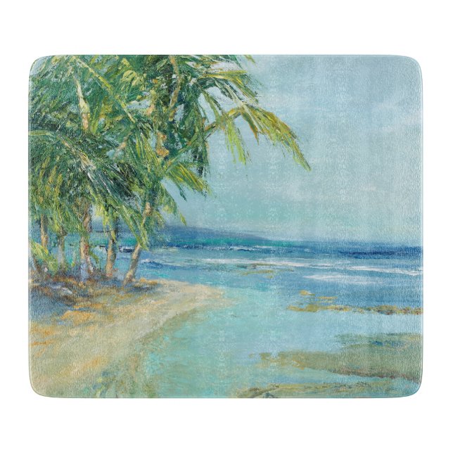 Tabla De Cortar Laguna costera azul (Anverso)