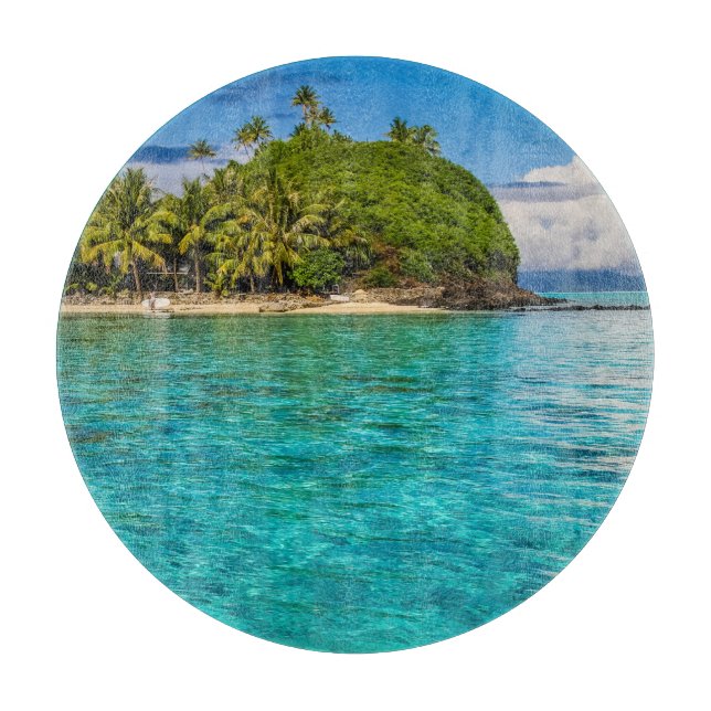 Tabla De Cortar Laguna de Bora Bora (Anverso)